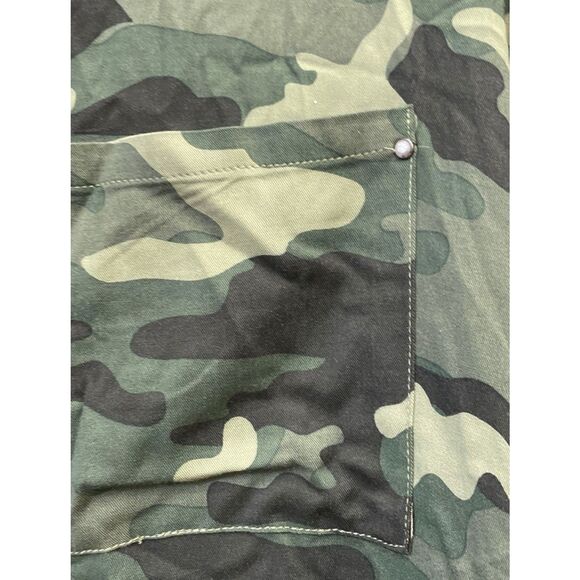 NWT Torrid Dress Womens Size 3 Green Camouflage Drawstring 3/4 Sleeve Casual - Picture 2 of 6